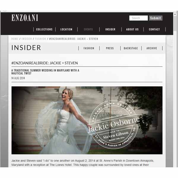 enzoani wedding dress | DC wedding photographers