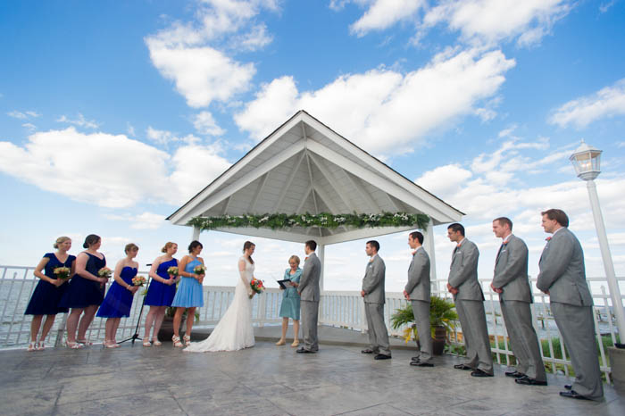 Waterfront wedding ceremony best wedding photographers