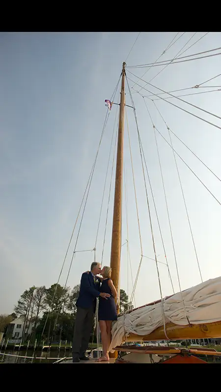 Sail Selina St. Michaels Maryland waterfront wedding